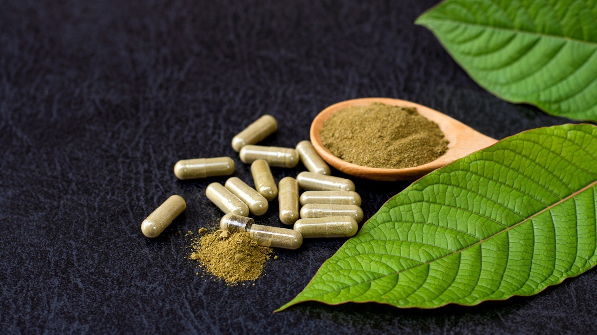 kratom-plant-with-capsules-and-powder