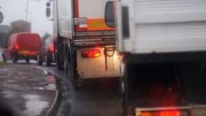 traffic-backup-with-commercial-trucks