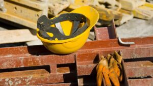 worker-helmet-on-top-of-bricks