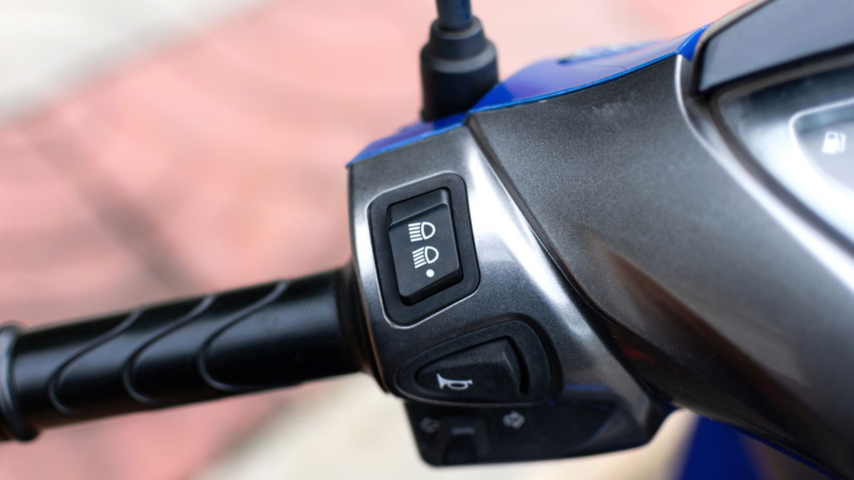 view-of-left-handlebar-on-motorcycle