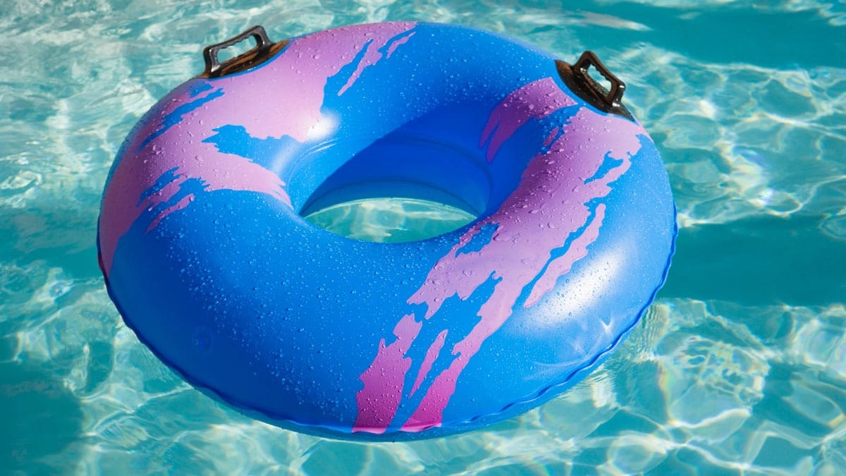 view-of-floating-tube-in-pool