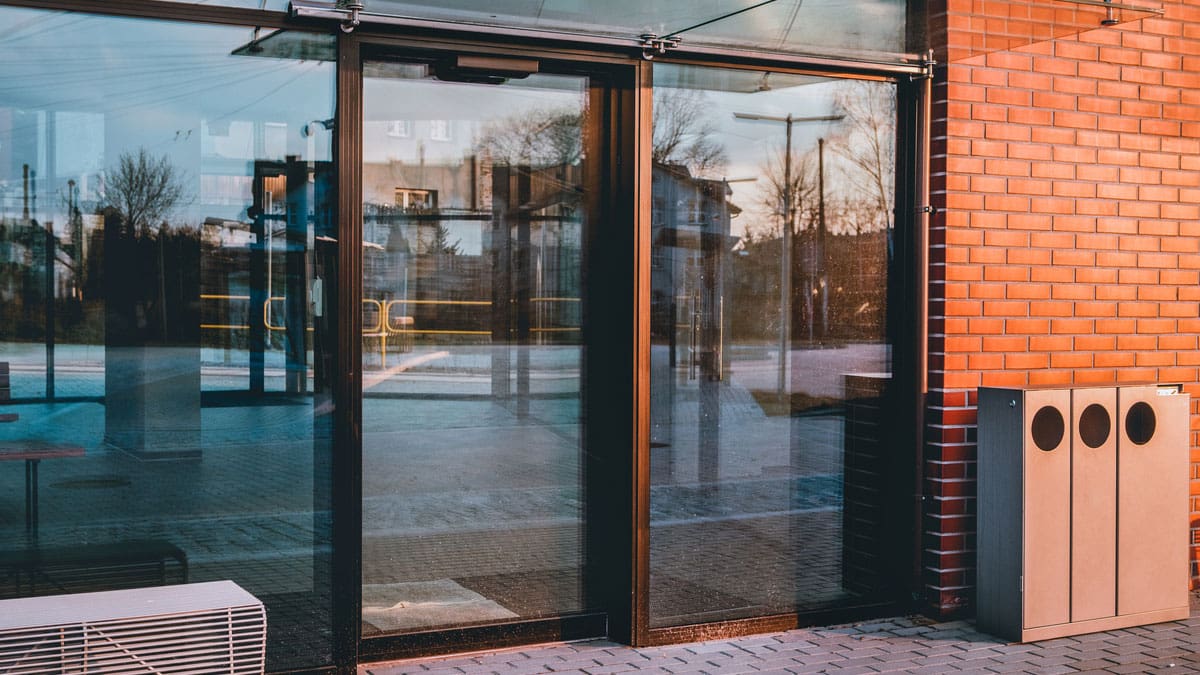 automatic-doors-on-brick-building