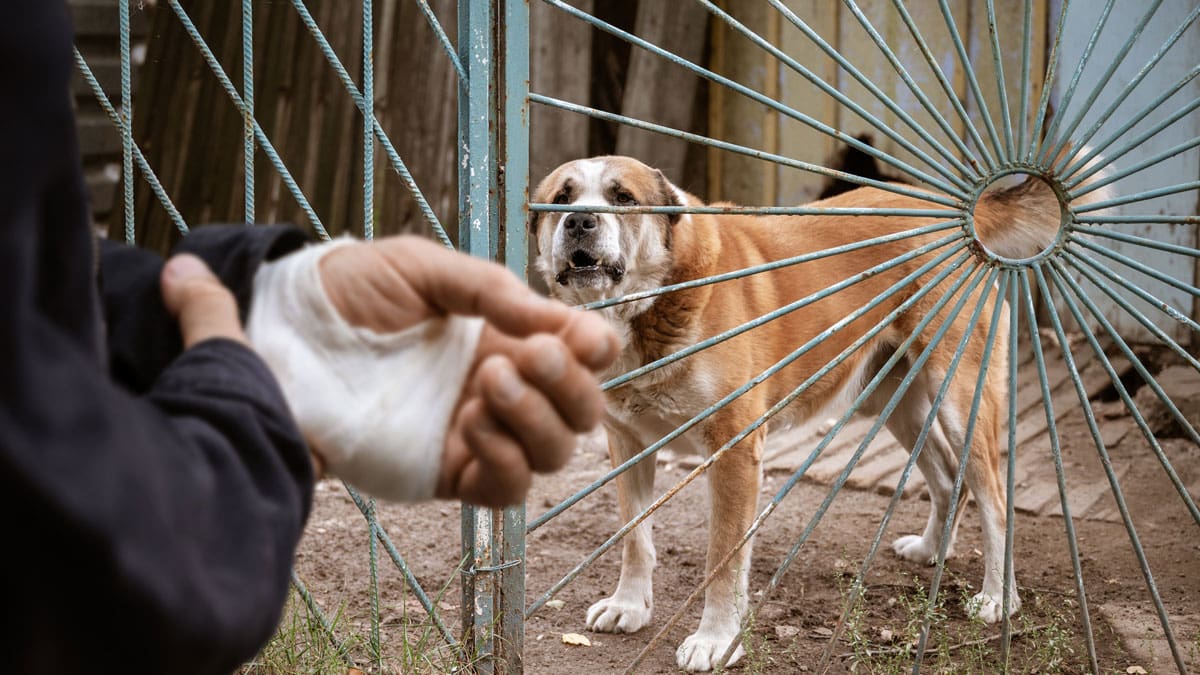 person-reaching-through-a-shelter-fence-toward-a-dog